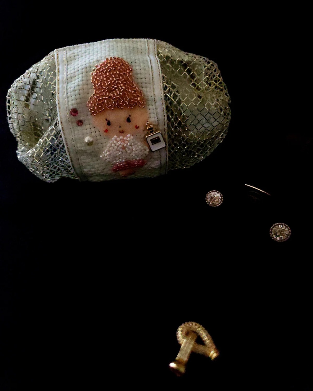 ビーズ刺繍ミニポーチ ♡恋するアイリー♡ゴールド - 9