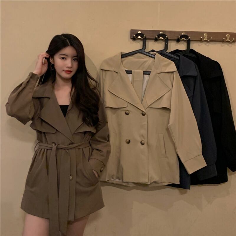 オータムコート ルーズ薄手 秋物 1号婦人62029755506