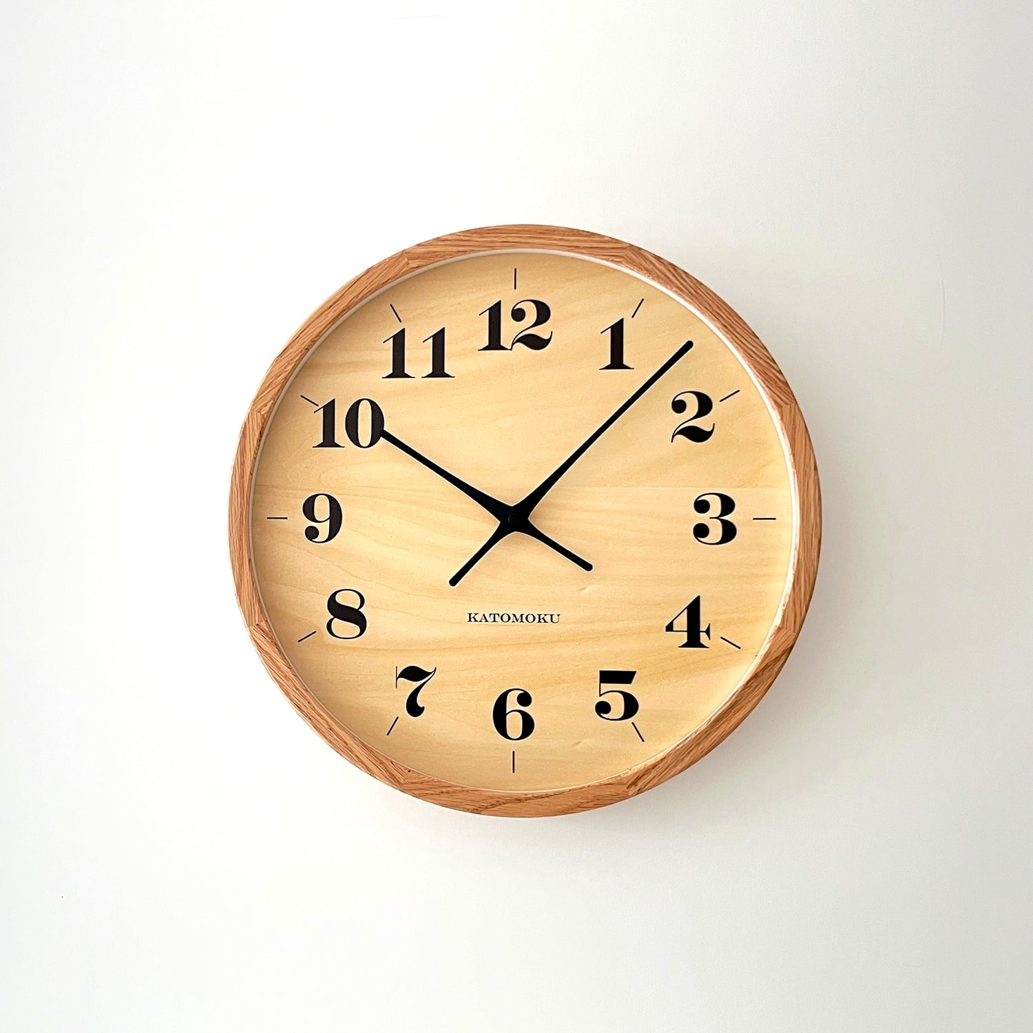 KATOMOKU muku clock 22 LL オーク km-142OA 掛け時計 | 加藤木工株式