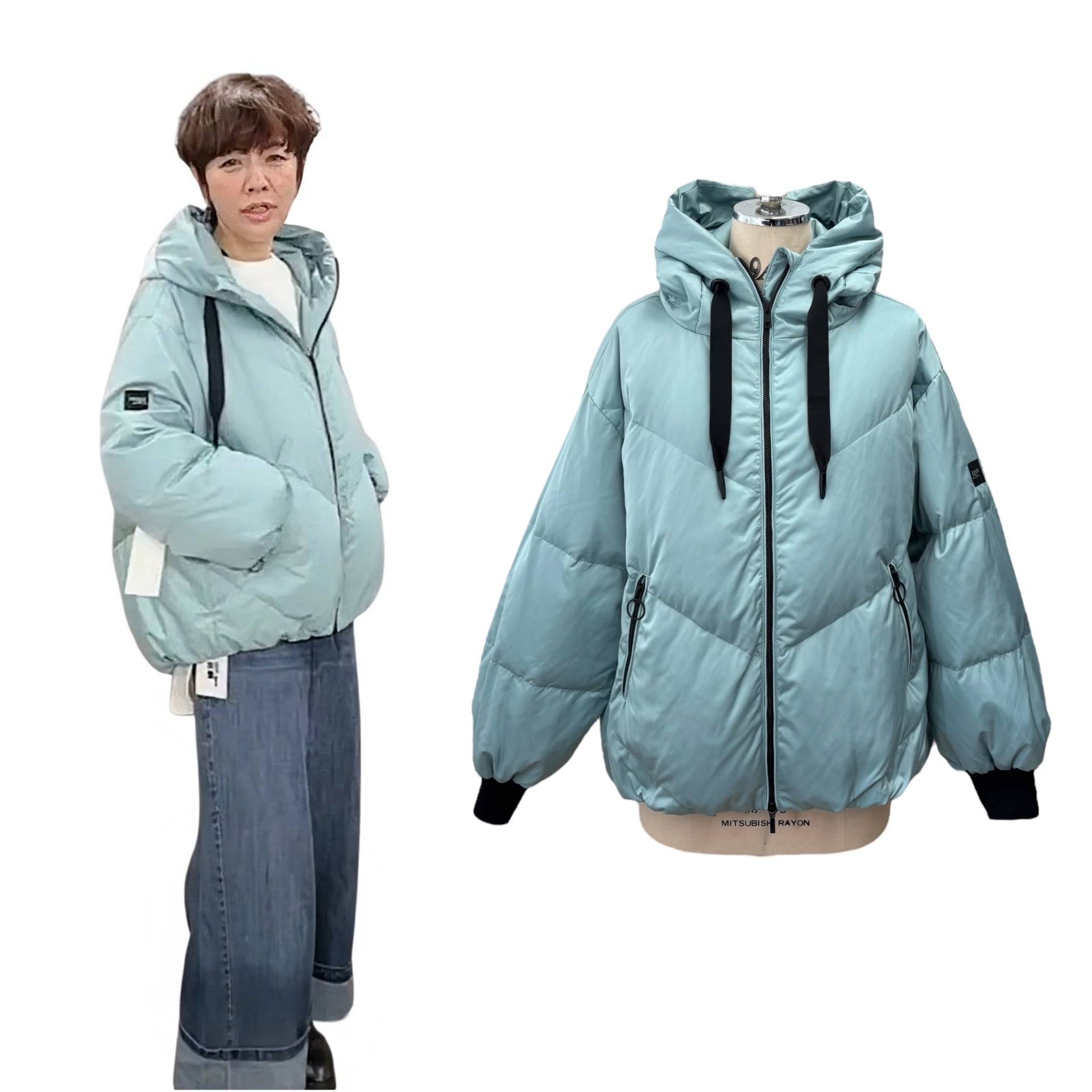 SALE【ayane】コクーンダウンジャケット 855701 アヤン | red earth