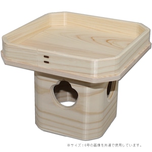 吉野桧使用 ひのき三宝 5号(高さ12cm/巾15.6×15.6cm)　お正月の鏡餅台 神具 三方