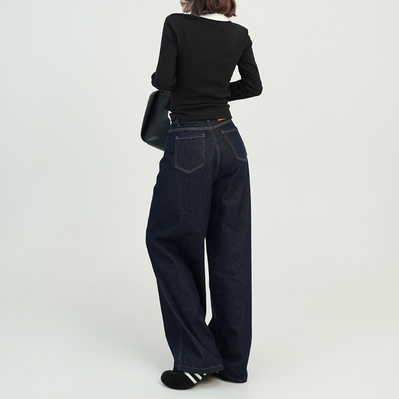 フルレングス ストレートデニムパンツ H0021