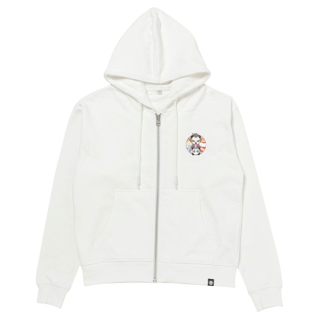 SALE 送料無料 【HIPANDA ハイパンダ】レディース フーディー スウェット WOMEN'S GEISHA HIPANDA BACKPRINT + EMBROIDERY ZIPPED HOODIE SWEAT SHIRT / WHITE・BLACK