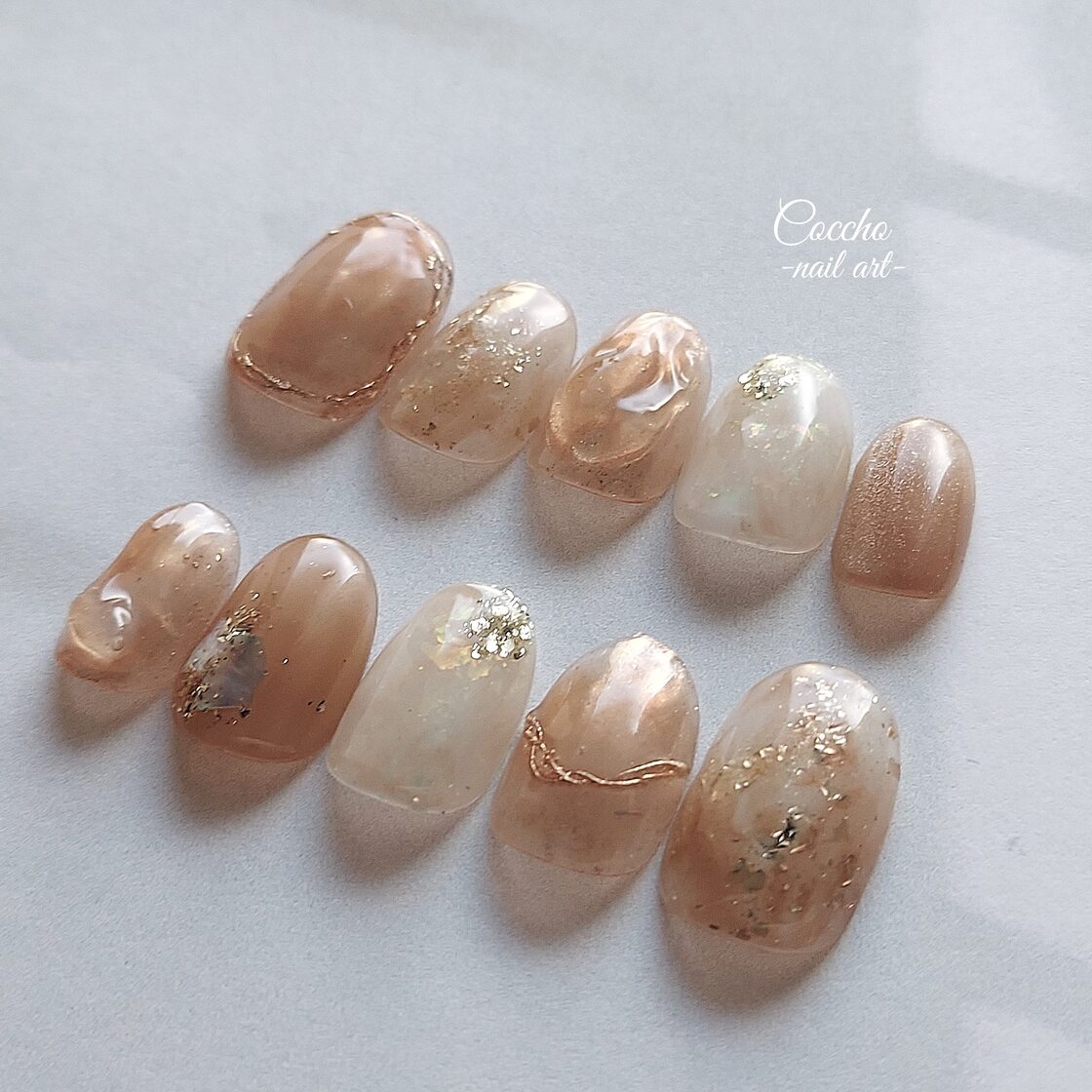 No.251 ブラウンオーカーのスタイリッシュニュアンス / ネイルチップ 