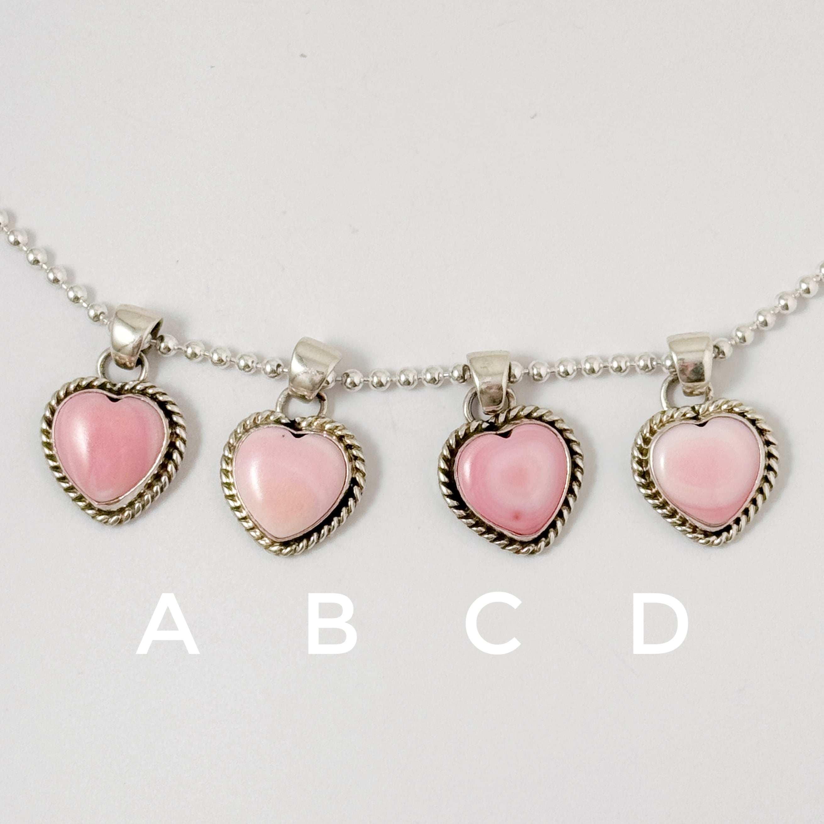 Indian Jewelry 》ハート コンクシェル ペンダント ネックレス