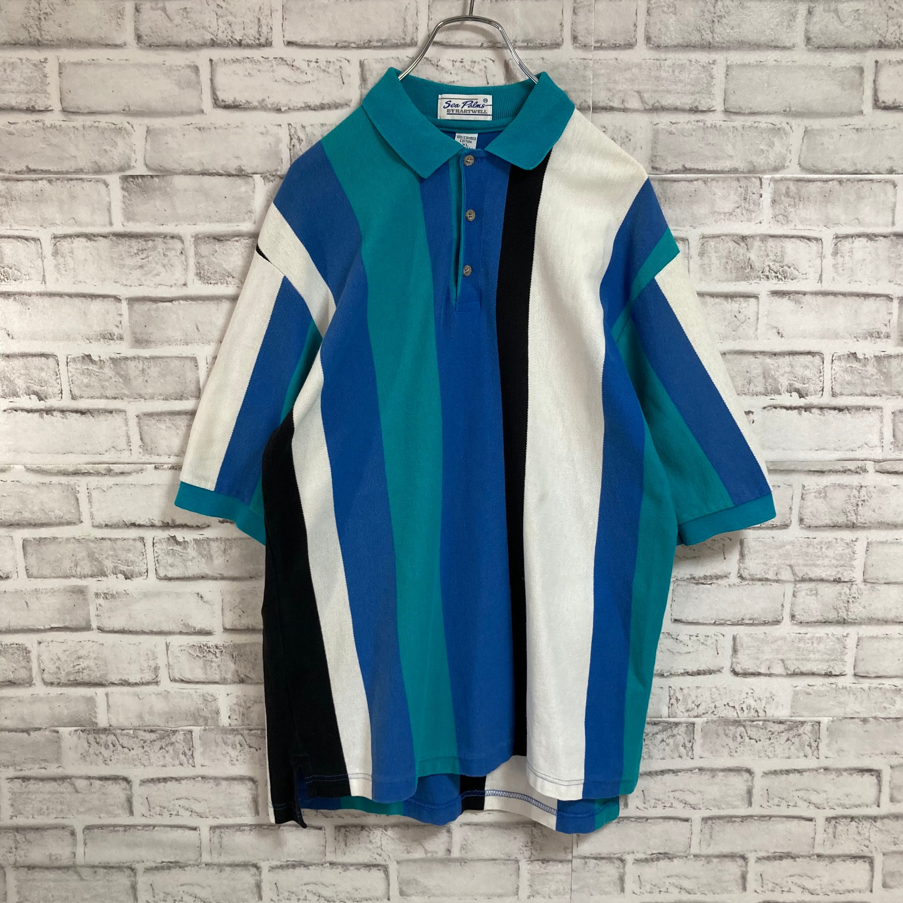 Sea Palms by Hartwell】S/S Polo Shirt L相当 Made in USA 80s