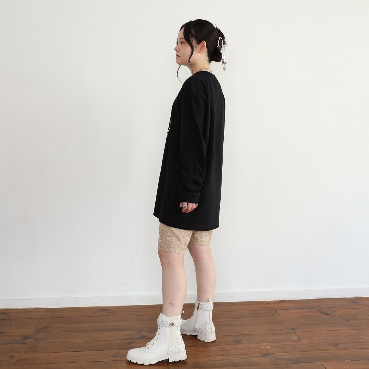 お値下げ品】ハンバーガーとウサロンTEE/ブラック（MK-515) | もくもく