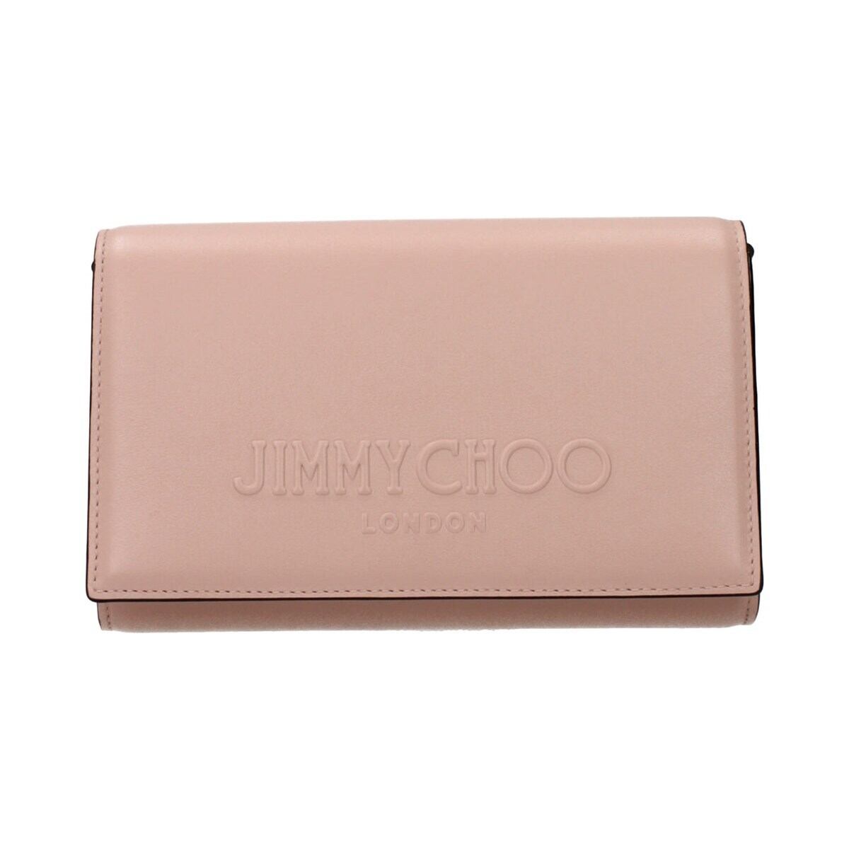 JIMMY CHOO ジミーチュウ レディース クラッチバッグ レザー ピンク