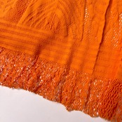 HIROKO BIS ヒロコビス ボタニカルデザイン ノースリーブ ライトジャケット ベスト 9/オレンジ/切り絵/ナイロン