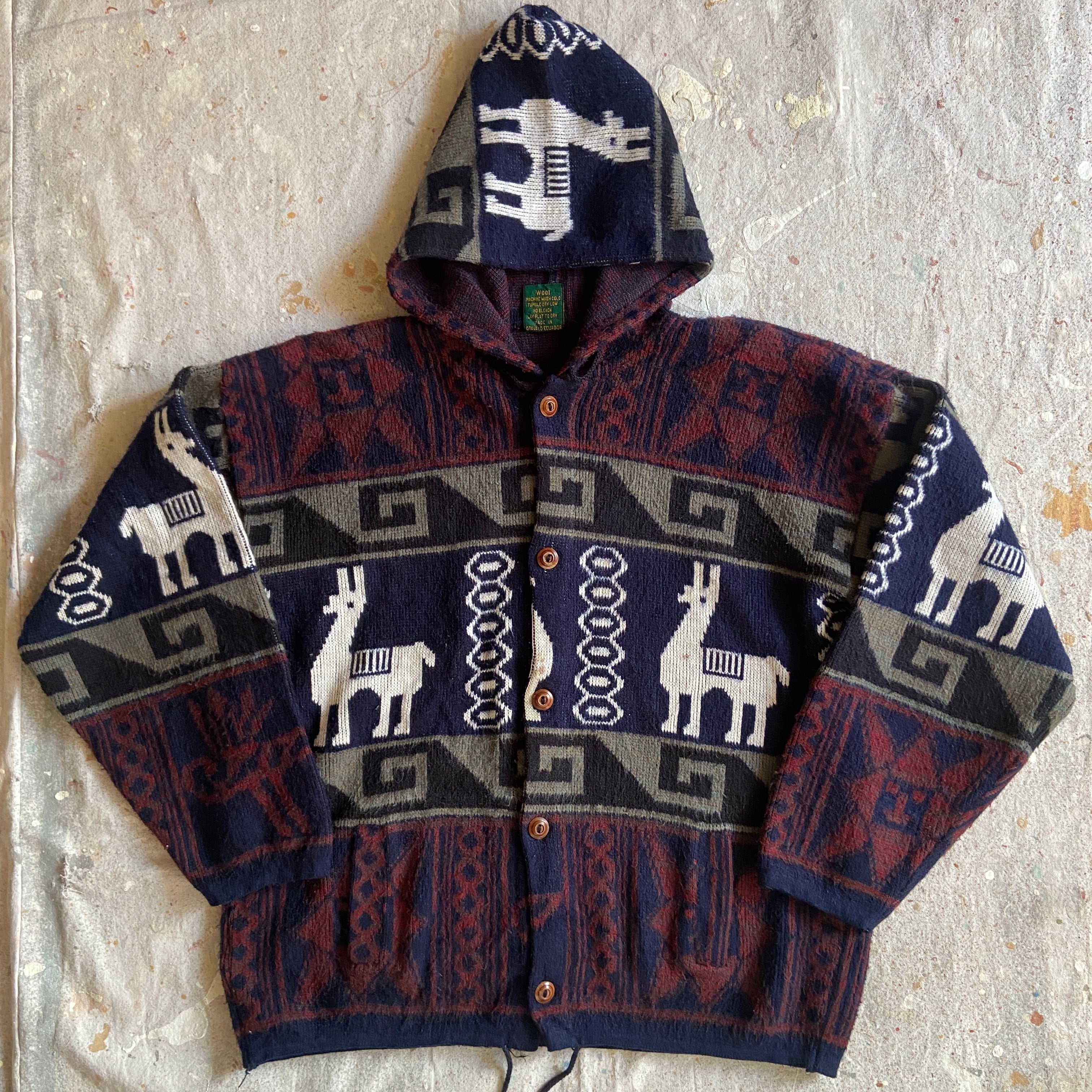 RUMINAHUI Ecuador Knit Wool Jacket L位 G091