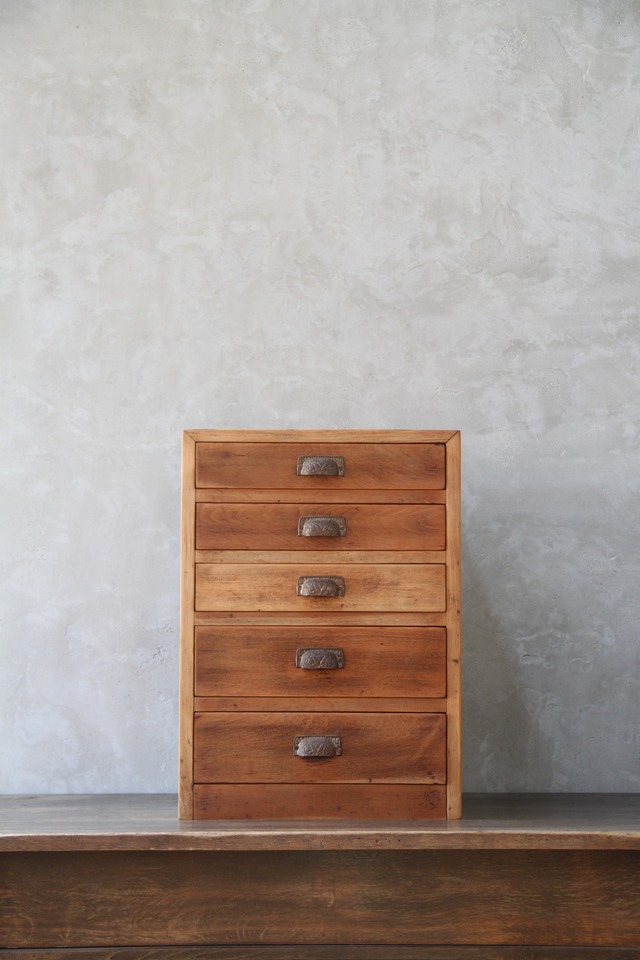 【送料無料】引出(欅)　5杯　古家具/古道具/アンティーク/小箱/引出/収納/　