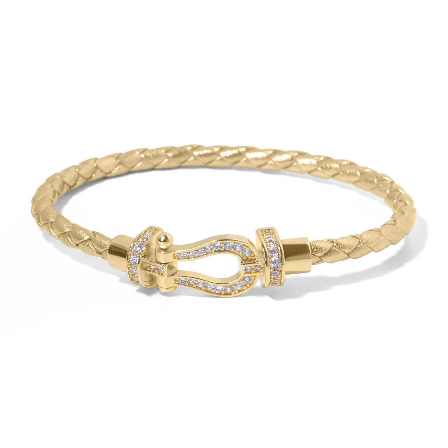 Eternal Bond Leather Bracelet(ゴールド×ゴールド)