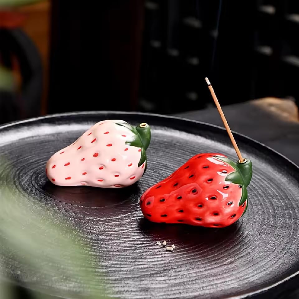 イチゴの香炉|ピンク・レッド