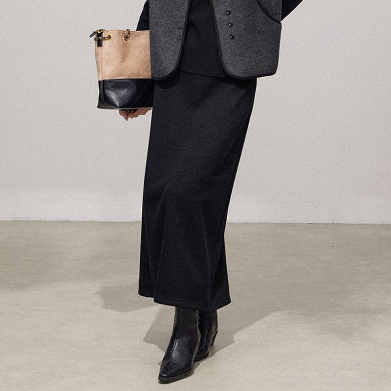 straight long skirt m1235