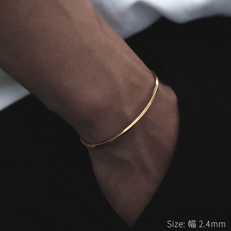 thin twisted bangle（gold）#b44 | garcia