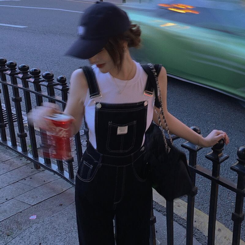 オーバーオール サマー薄手ワンピースパンツ ハイウェストウェストルーズ 夏物 スーパーモール34271788077