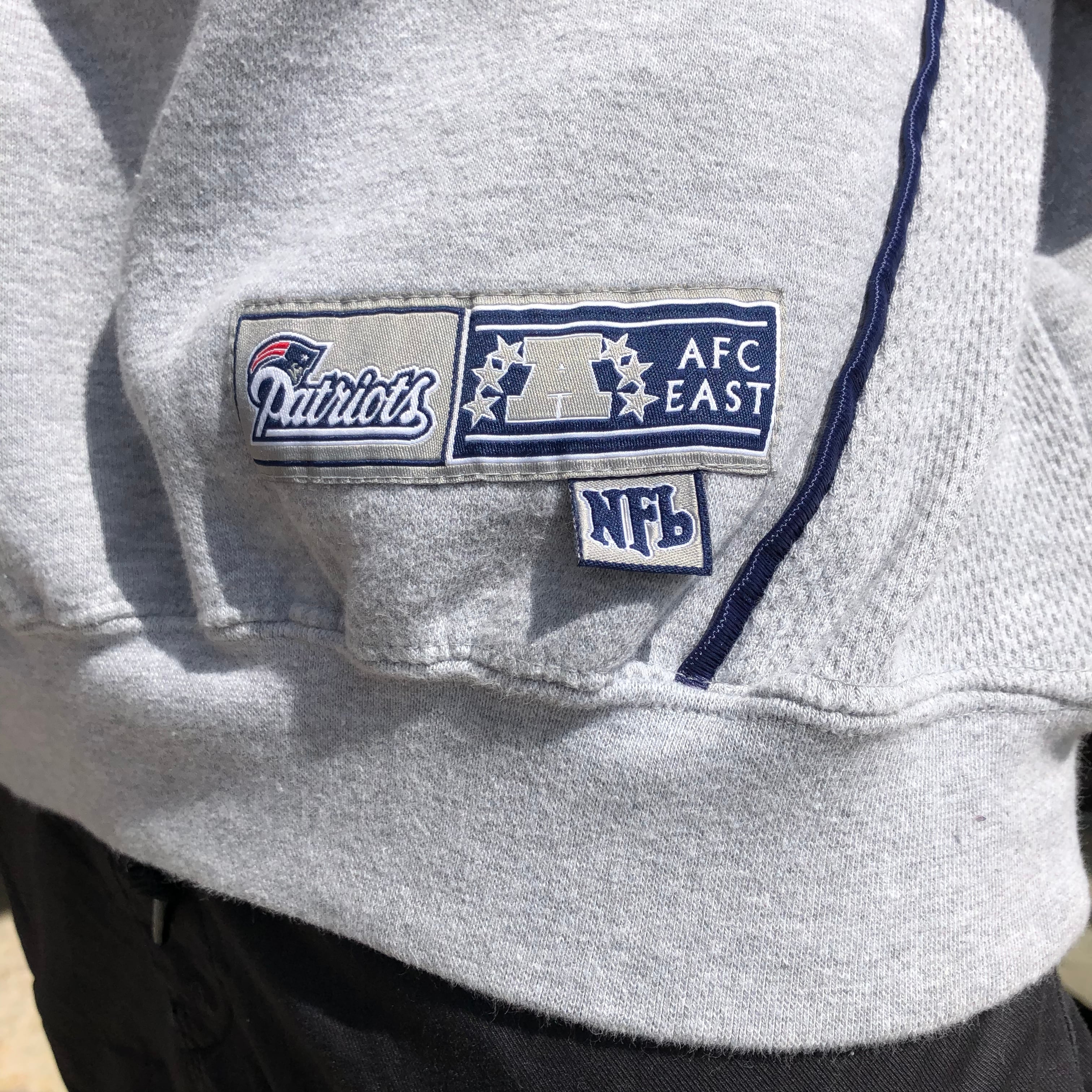 レア○90s《NFL》ペイトリオッツ 刺繍チームスウェットパーカー/メンズ3XL-