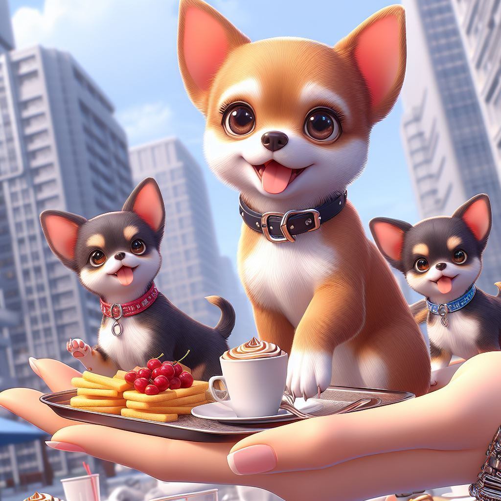 チワワ 3Dアニメ デジタルアニメ画像 デジタルイラスト デジタルアート