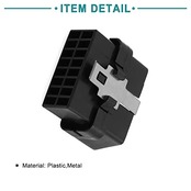 ACROPIX OBD2コネクタ OBD2 自動車 コネクタ オス アダプタ ソケット 16端子付き ブラック