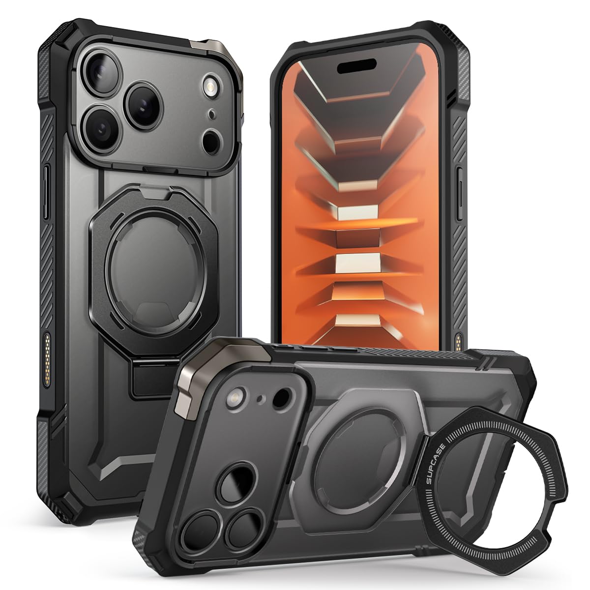SUPCASE iPhone 17 Pro / 18 Pro ケース MagSafe スタンド カメラボタン 耐衝撃