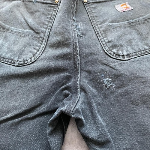 00s ブラック ダブルニー Carhartt B01 BLK 32×34 詳細写真19