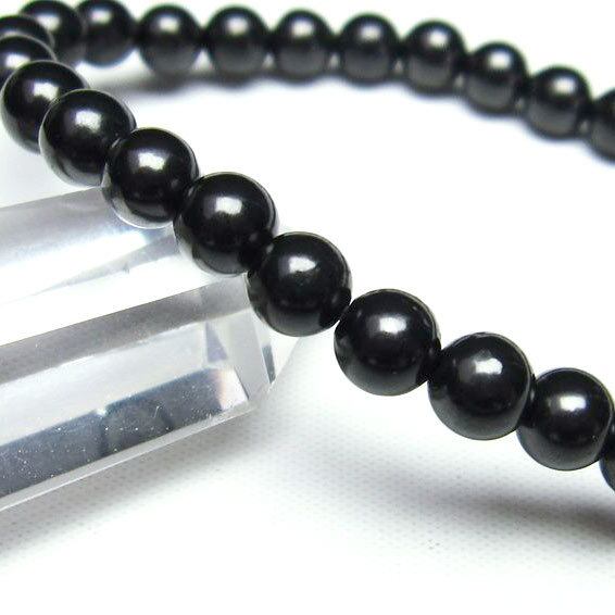 シュンガイト ブレスレット 6mm シュンガ石 ブレス [M便 1/10] 711-295