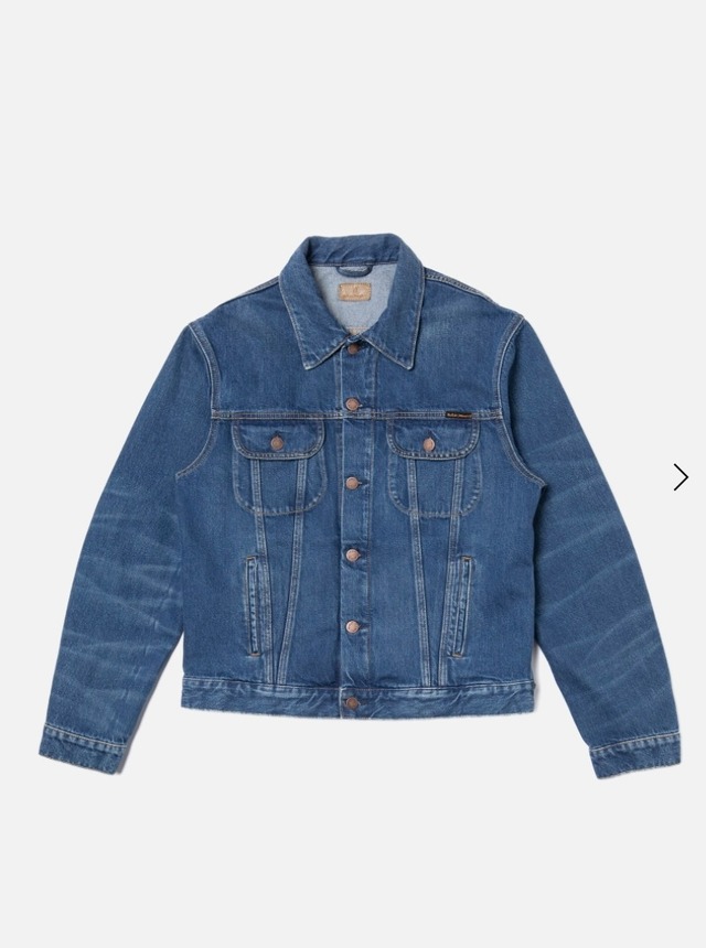 Nudie jeans ヌーディージーンズ  Danny Greasy Denim Jacket Mid Blue Gジャン