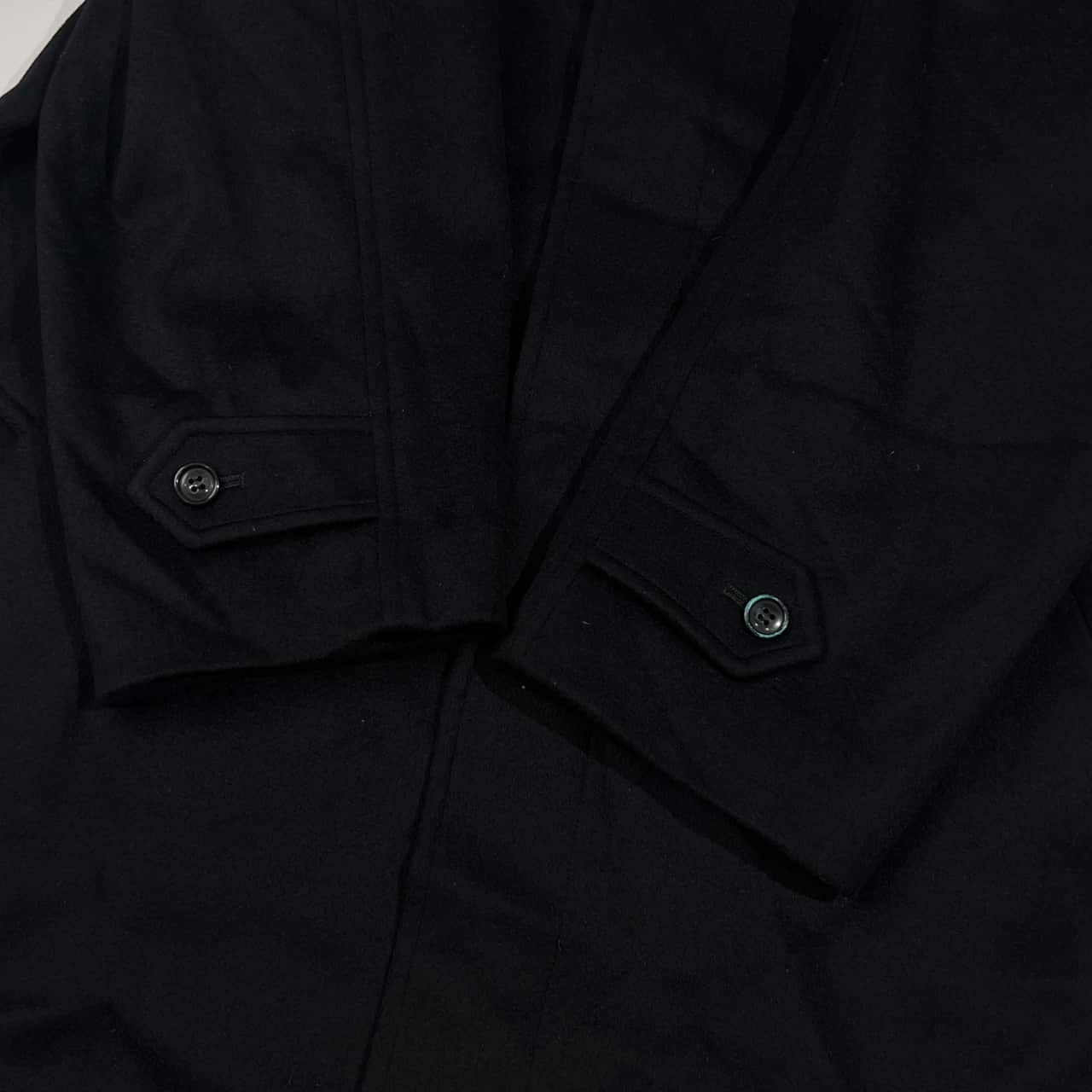 カシミヤ100% MEN'S CIRCLE メンズサークル ステンカラー コート S/ブラック メンズ