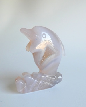 Druzy Agate ドゥルジーアゲート ⭓ イルカ ⭔ CARVING