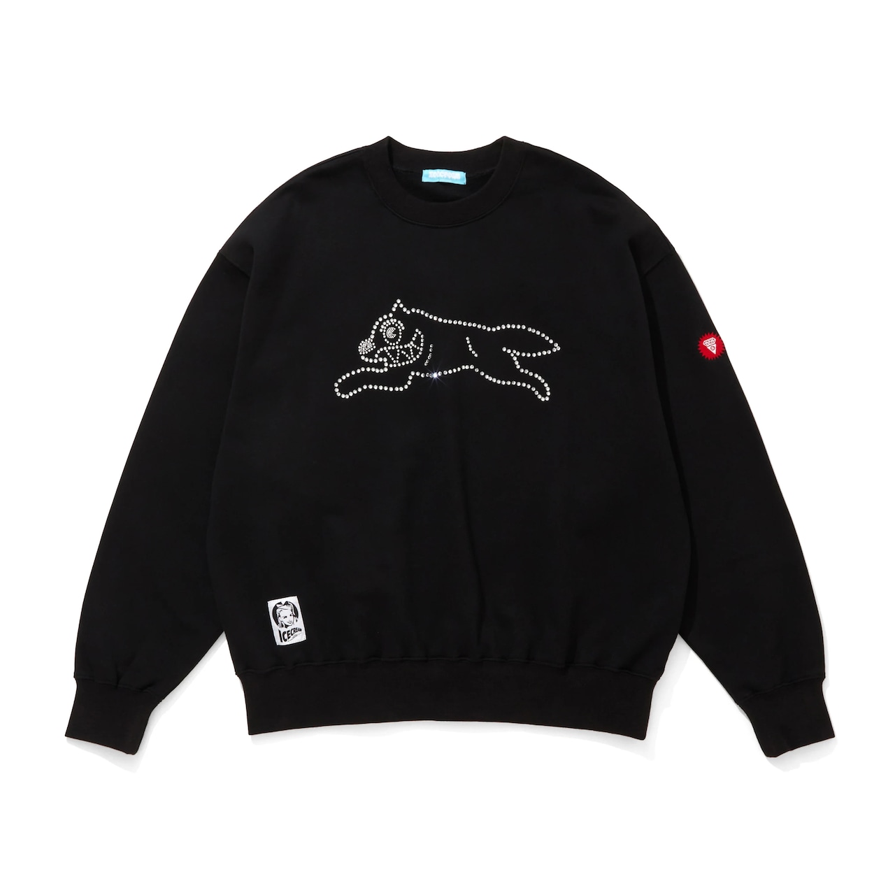 BILLONAIREBOYSCLUB/ICECREAM / Rhinestone Cotton Sweatshirt