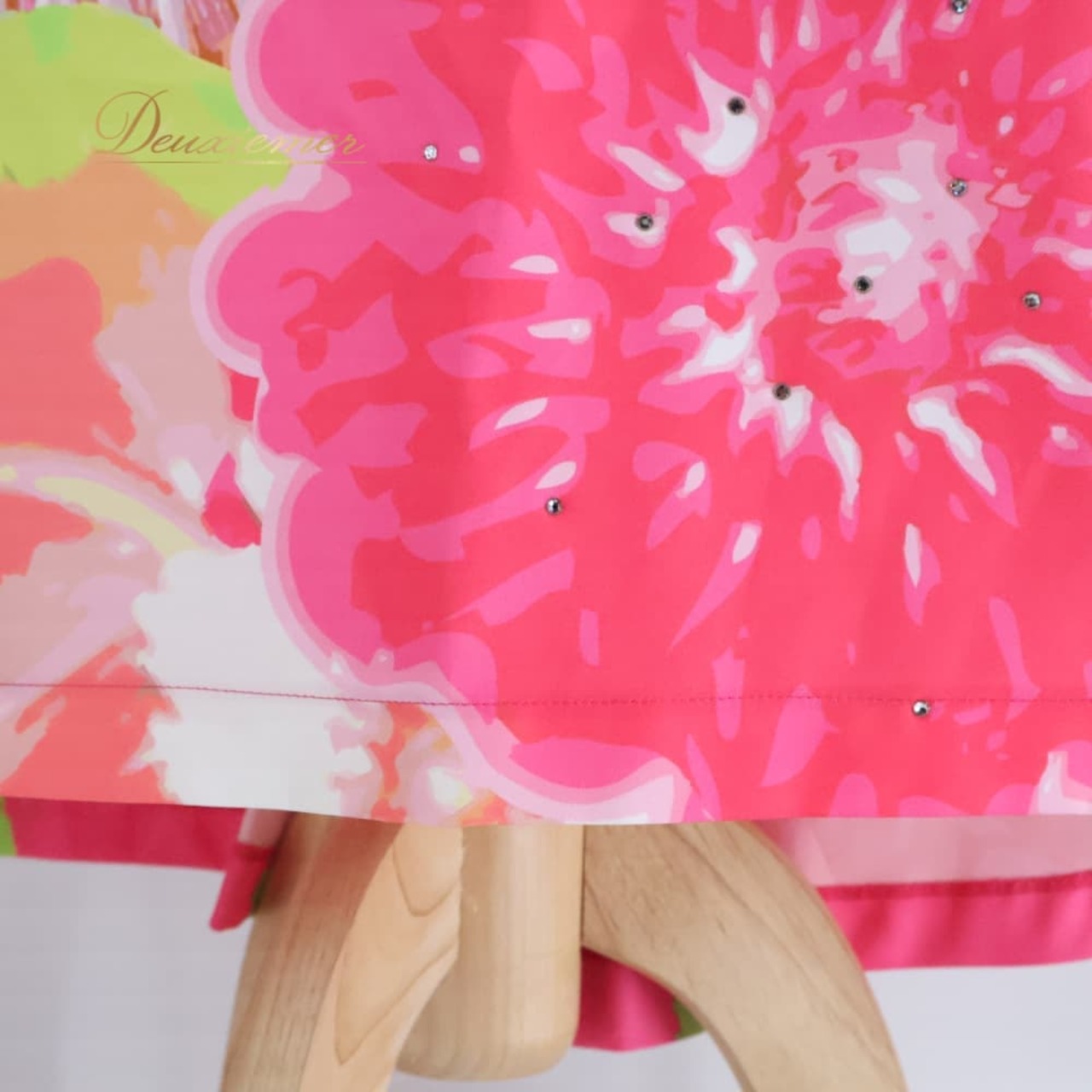 フラダンス 衣装 FANCY DRESS ファンシードレス ワンピース ドレス ピンク系 アシンメトリー ラインストーン カラフル かわいい 華やか 鮮やか 明るい 橙 黄 緑 白 ハワイアン レッスン 練習 オレンジ系 イエロー系 グリーン系 ホワイト系