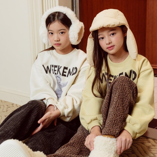 ꒰ 130-150以上 ꒱SM2 裏起毛ベアートレーナー 2col