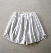フランス 球的菱形と縦長モノグラムのあるアールデコショートドロワーズ アンティーク