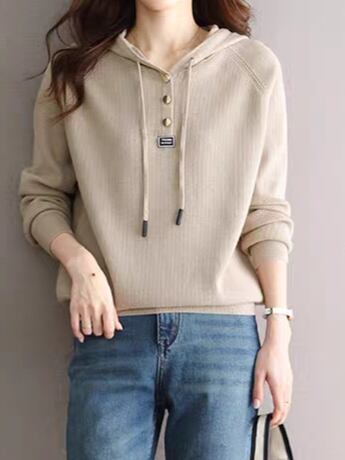 Hooded long-sleeved pullover L0776