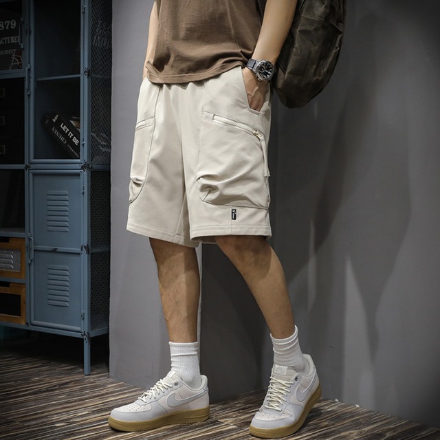 Double pocket vintage half cargo pants ( 3color )