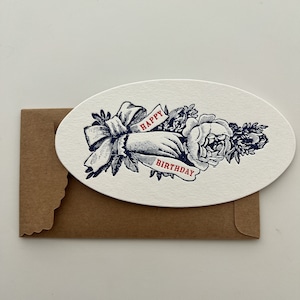 Happy Birthday Card オーバルメッセージカード