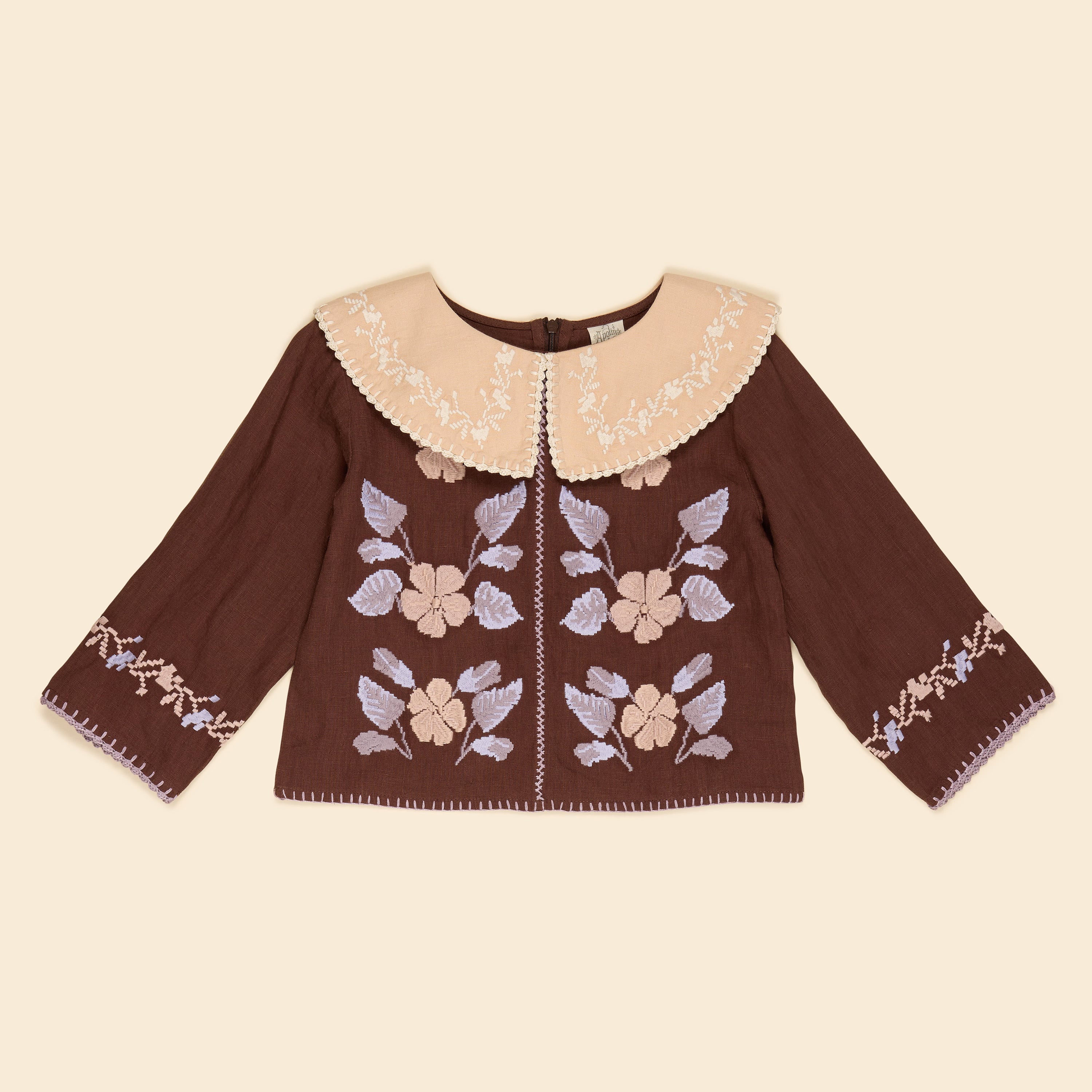 【APOLINA】26 FW Daria Blouse - Dark Chocolate