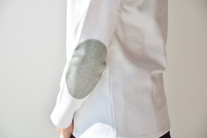 セントジェームス SAINT JAMES ウエッソン無地エルボーパッチ(13 JCOUES.COUD.R)NEIGE GRIS T1【レターパックプラス可】