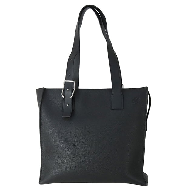 Unused LOEWE ロエベ バックル ジッパートート バッグ ブラック ソフトグレインカーフ A4対応 肩掛け 未使用品