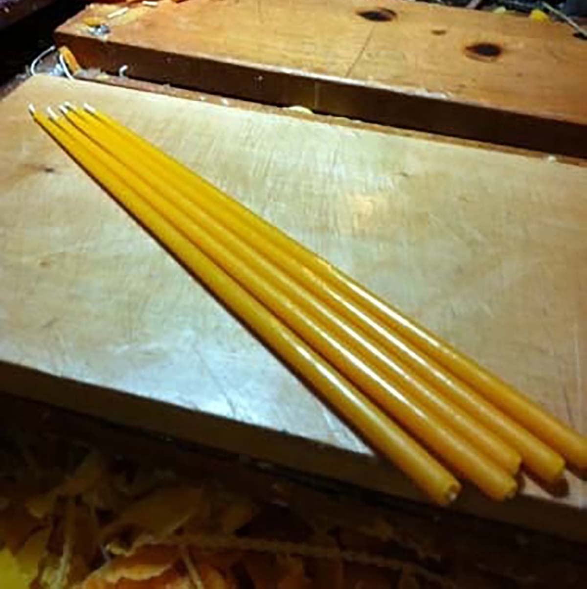 T-8 テーパー30cm 細 直径12mm 蜜蝋キャンドル | 蜜蝋工房 ハチ蜜の森