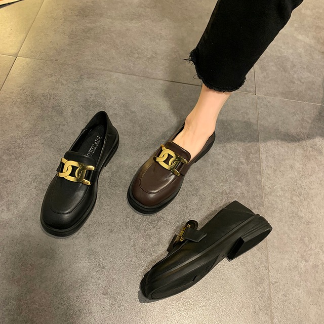 オータムスタイルレザー 靴 シューズ ローファー 秋物 部族の婦人靴4490135845