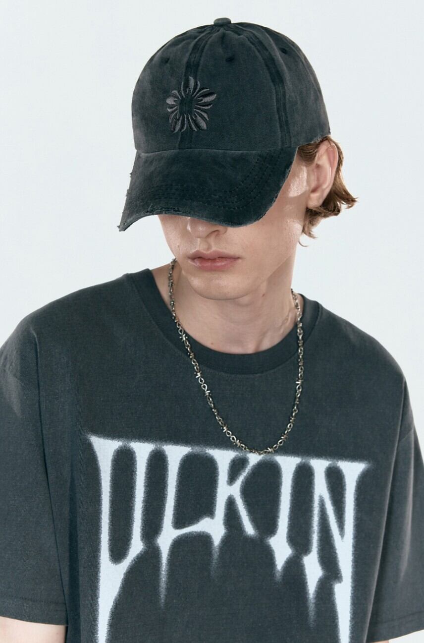 IVE ウォニョン 着用/ULKIN/MUGUNG Embroidery Pigment Ball Cap ☆IVE ウォニョン 着用!!【ULKIN】MUGUNG Embroidery Pigment