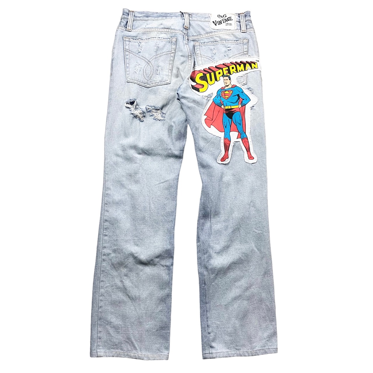 D&G × “SUPERMAN” limited edition denim pants