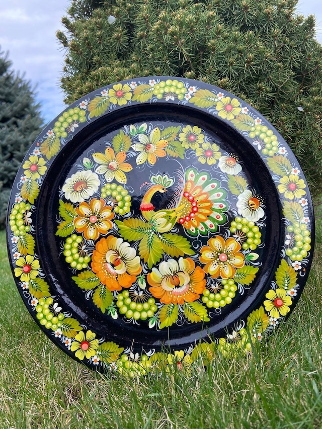 ペトリキフカ・プレート 30cm(Khomenko)