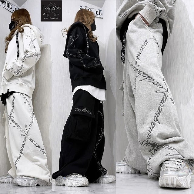 howdy moke moke pants white blackセット MYne（マイン）の「【MYne】ディッキーズクレイジージップバイカラー