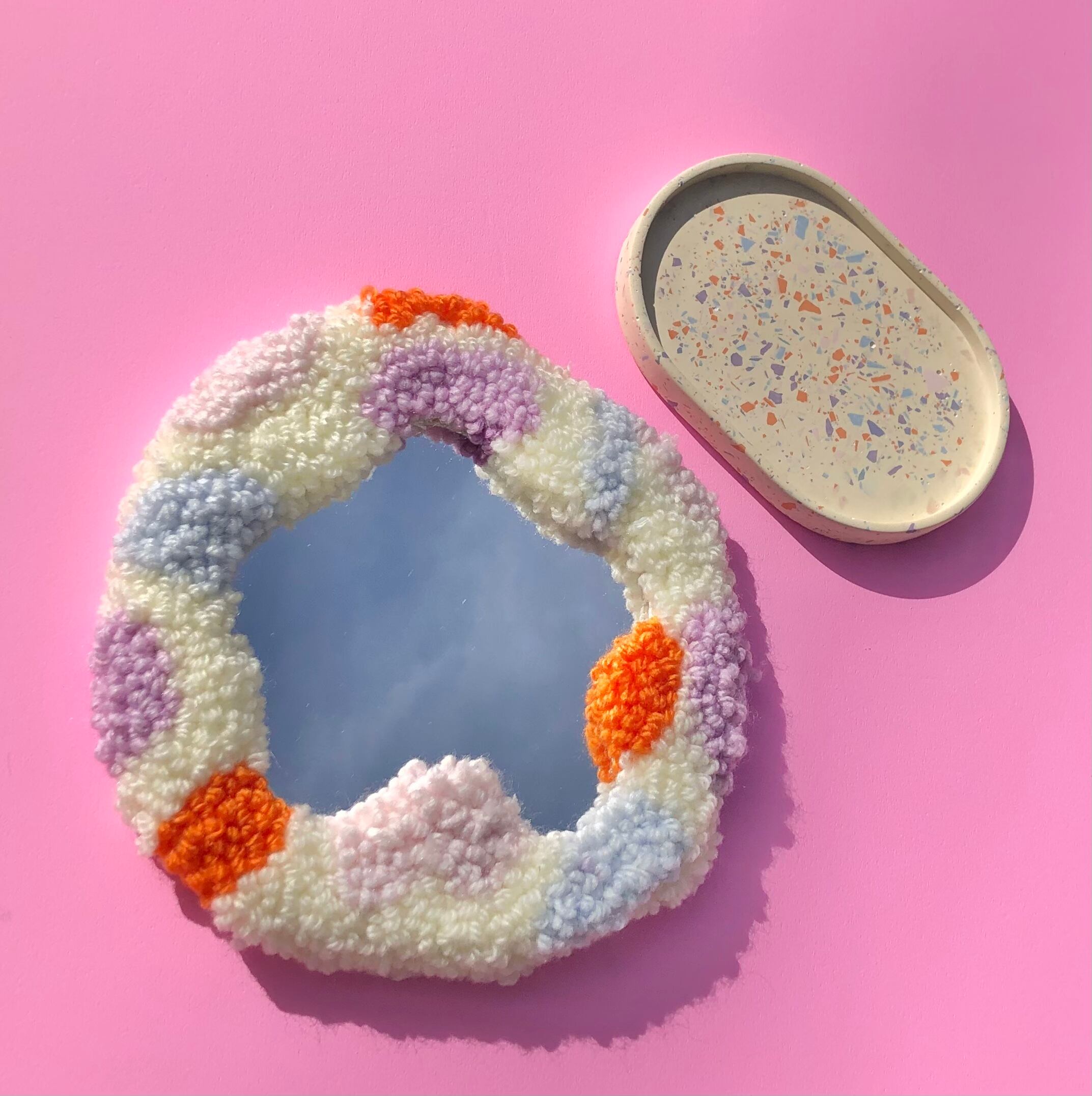 ☆lucky set☆ マルチトレイ & タフティングミラー