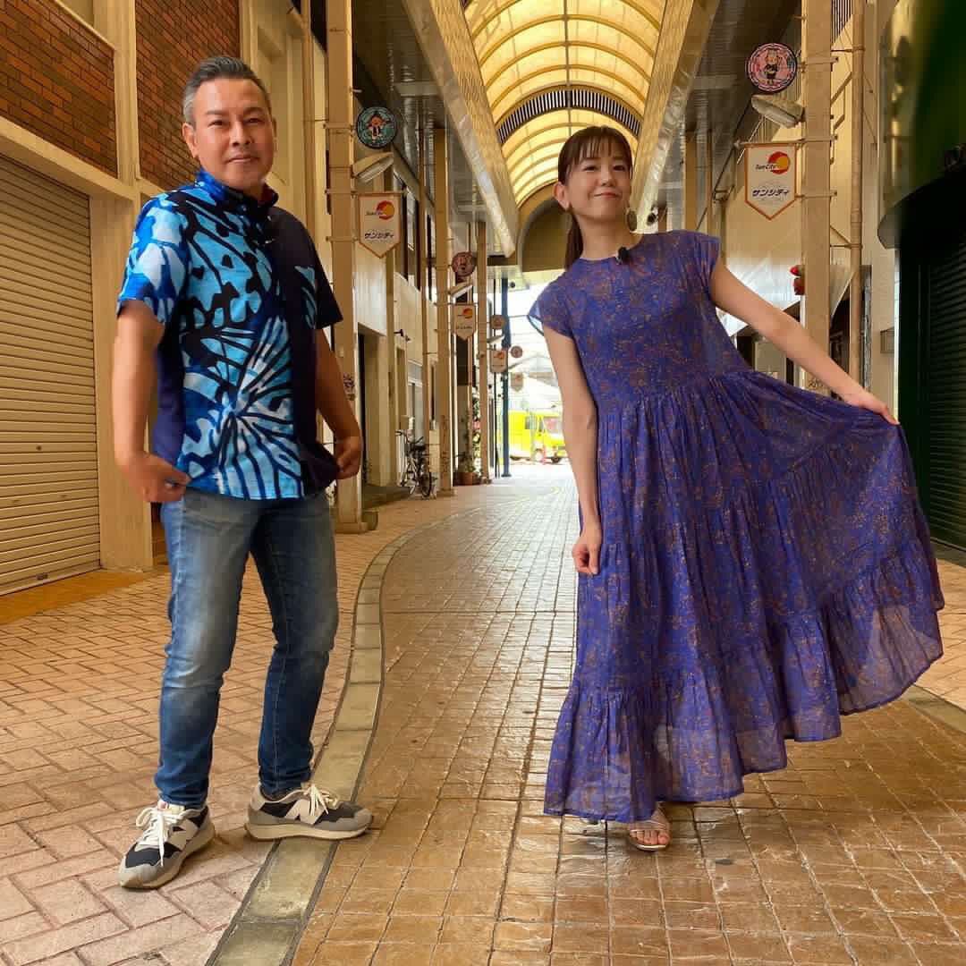 3color / エスニック柄 ティアードワンピース