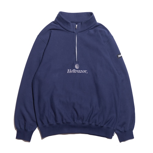 【HELLRAZOR】TRADEMARK HALF ZIP PULLOVER(NAVY)〈国内送料無料〉