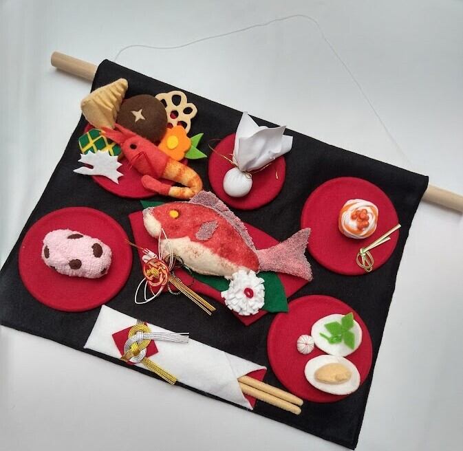 フルセット お食い初め&タペストリー タペストリー】フェルトのお食い初め | PAY ID
