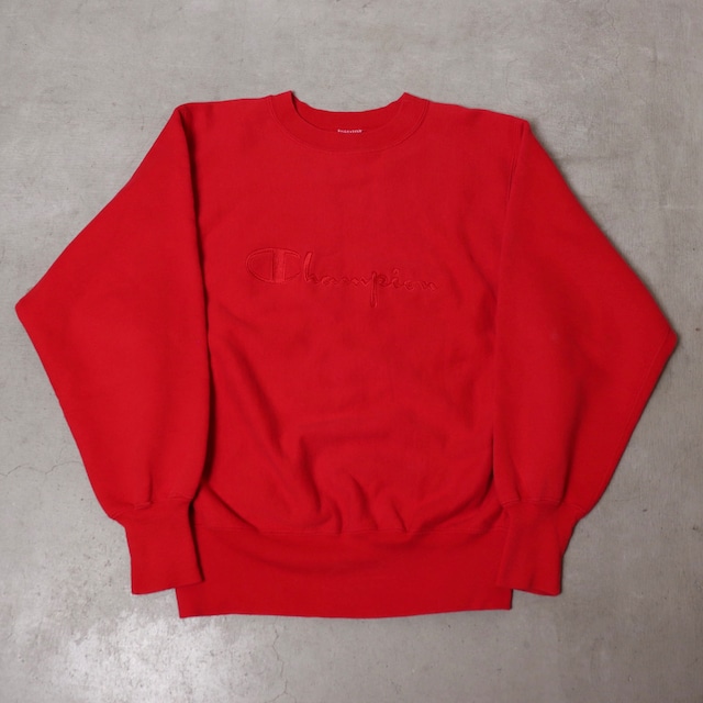 90s " Champion" Sweat Reverse Weave Made in USA M Red K275